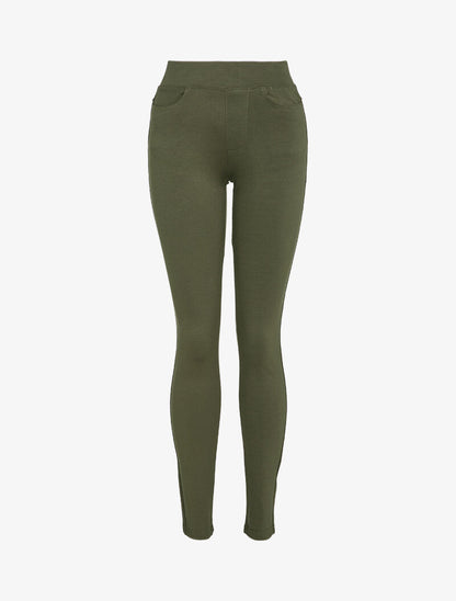 Legging uni à poches - Kaki - 4