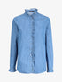 Chemise en jean volantée - Bleu denim - 1