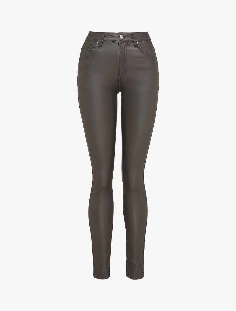 Pantalon enduit coupe slim - Anthracite - 1