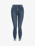 Jean taille haute à bords déchirés - Bleu denim - 3