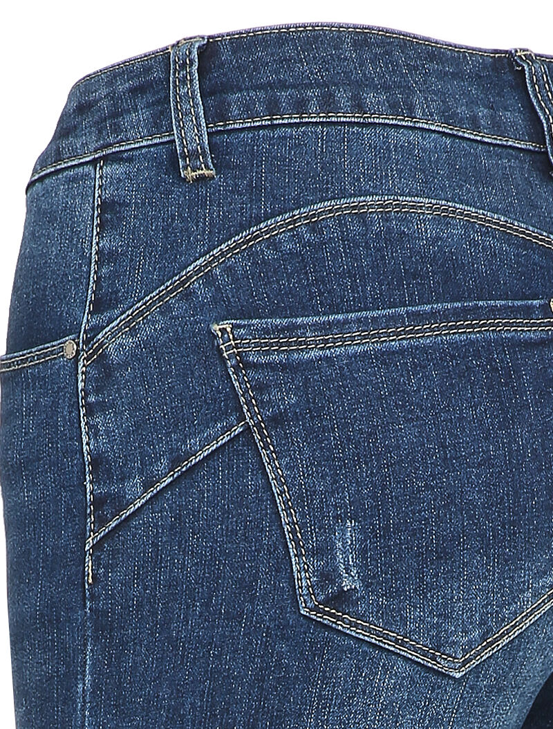Jean skinny griffé - Bleu denim - 3
