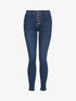 Jean skinny boutonné - Bleu denim - 1
