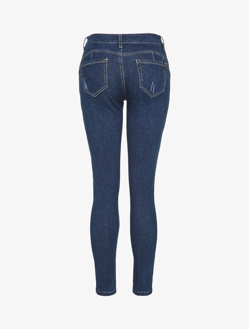 Jean slim griffé - Bleu denim - 2