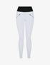 Legging à taille texturée et à petits zips - Blanc - 1