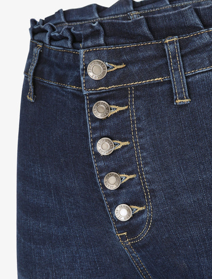 Jean skinny à taille volantée - Bleu denim - 3