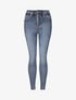 Jean ultra skinny à taille élastiquée - Bleu clair - 4
