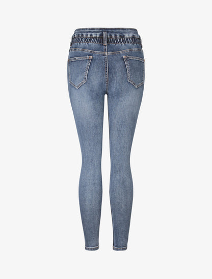 Jean ultra skinny à taille élastiquée - Bleu clair - 2