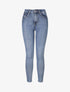 Jean skinny à bords coupe franche - Bleu clair - 1