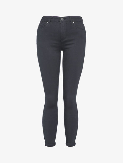 Jean skinny uni casual - Bleu foncé - 1