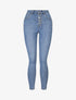 Jean skinny à taille haute - Bleu - 1