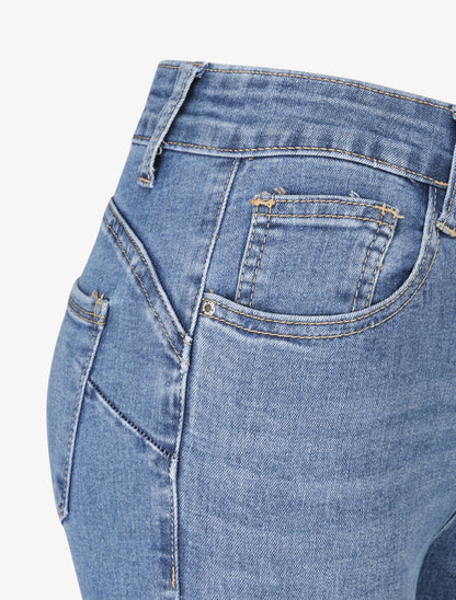 Jean skinny à taille haute - Bleu - 3
