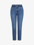 Jean mom à taille élastiquée - Bleu - 1