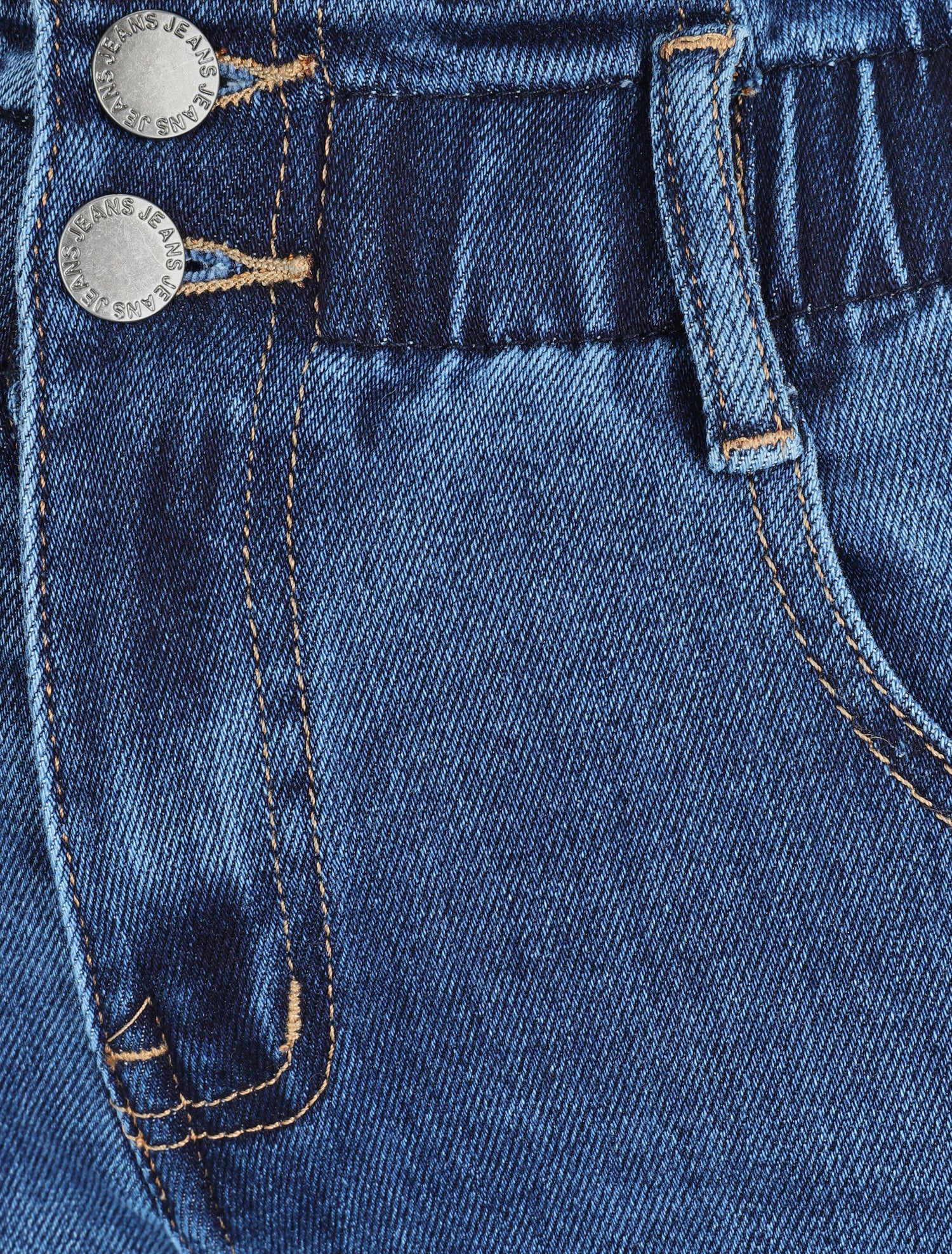 Jean mom à taille élastiquée - Bleu - 3