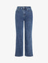 Jean droit à taille haute - Bleu - 1