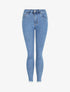 Jean push up à bords déchirés - Bleu clair - 1