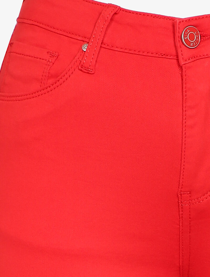 Jean skinny uni casual - Rouge - 3