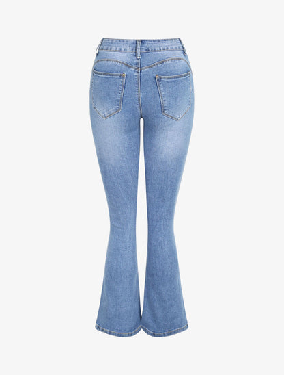 Jean push up coupe flare - Bleu clair - 2