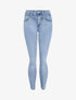 Jean push up à taille à coutures en V - Bleu - 3