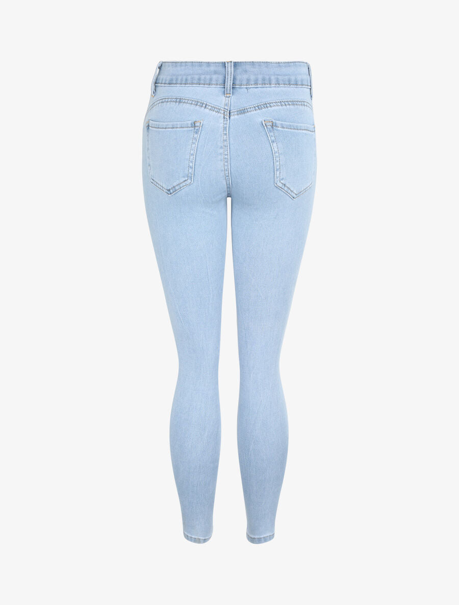 Jean push up à taille haute - Bleu - 2