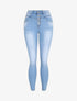 Jean skinny délavé et push up - Bleu clair - 3