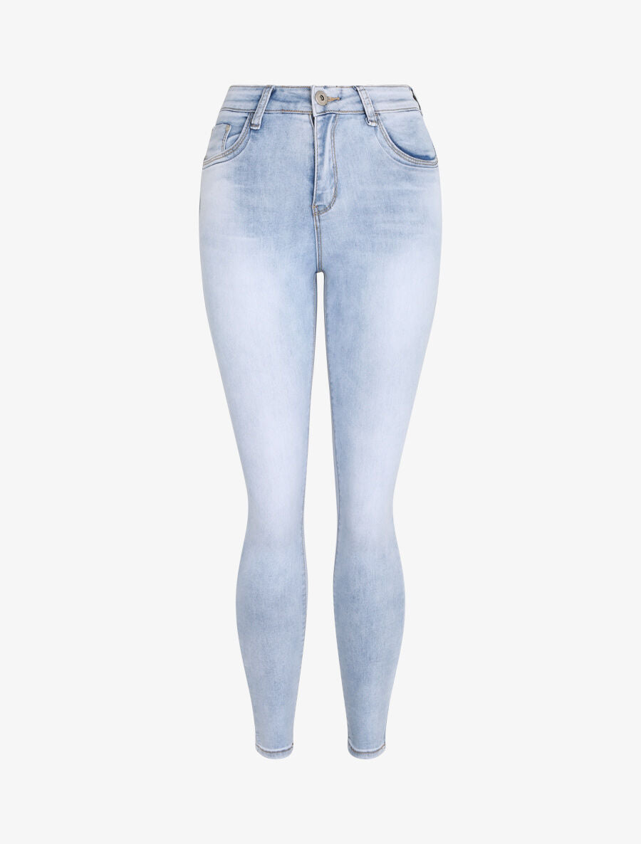 Jean skinny push up - Bleu clair - 1