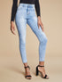 Jean skinny push up - Bleu - 1