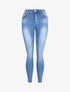 Jean push up délavé - Bleu - 1