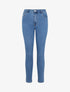 Jean skinny grande taille uni - Bleu clair - 4