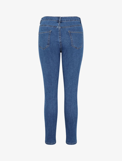 Jean slim uni grande taille - Bleu denim - 2
