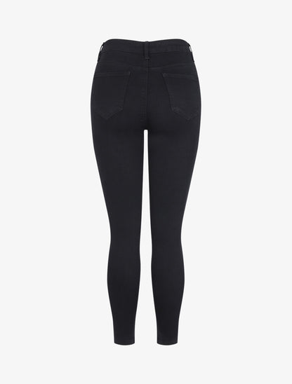 Jean skinny à taille standard - Noir - 2