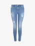 Jean skinny déchiré et délavé - Bleu clair - 1