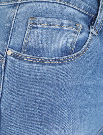Jean skinny déchiré et délavé - Bleu clair - 3