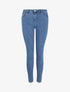 Jean skinny uni et stretch - Bleu - 1