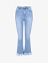 Jean push up coupe flare à bords destroy - Denim clair - 4