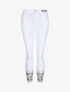 Jean 7/8 à chevilles ornées de sequins - Blanc - 4