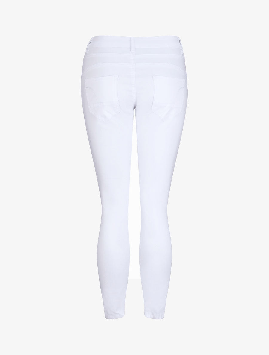Jean slim effet froissé - Blanc - 2