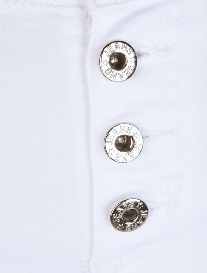 Jean slim effet froissé - Blanc - 3