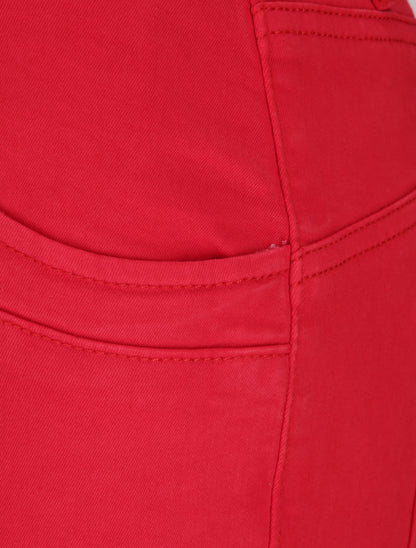 Jean slim effet froissé - Rouge - 3