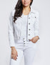 Veste courte en jean - Blanc - 4
