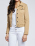 Veste courte en jean - Camel - 4