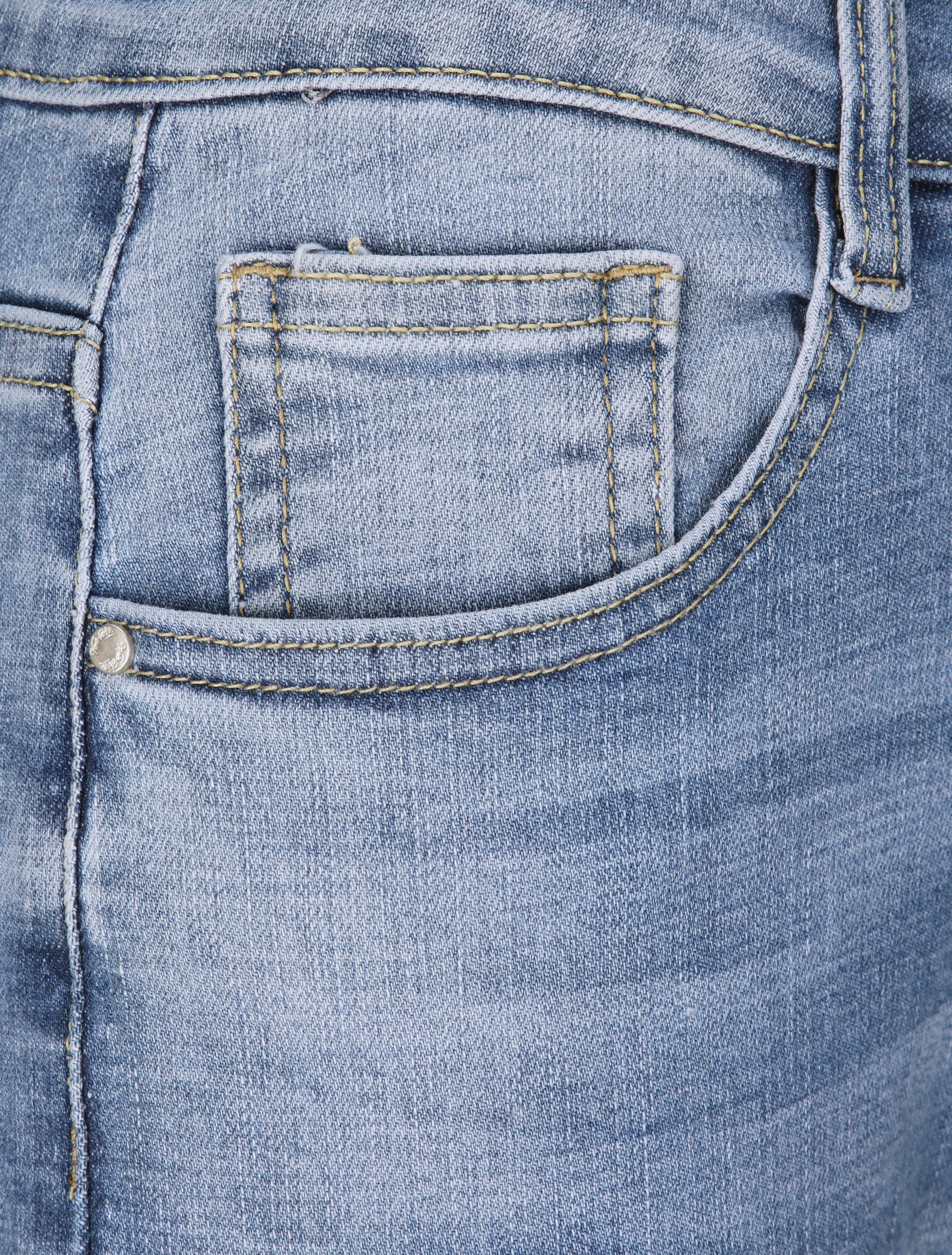Jean boyfriend à taille haute et délavé - Bleu clair - 3