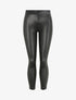 Legging uni en simili - Noir - 1