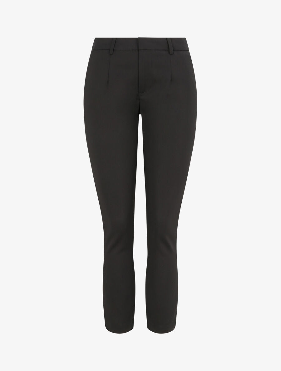 Pantalon unie coupe slim - Noir - 4