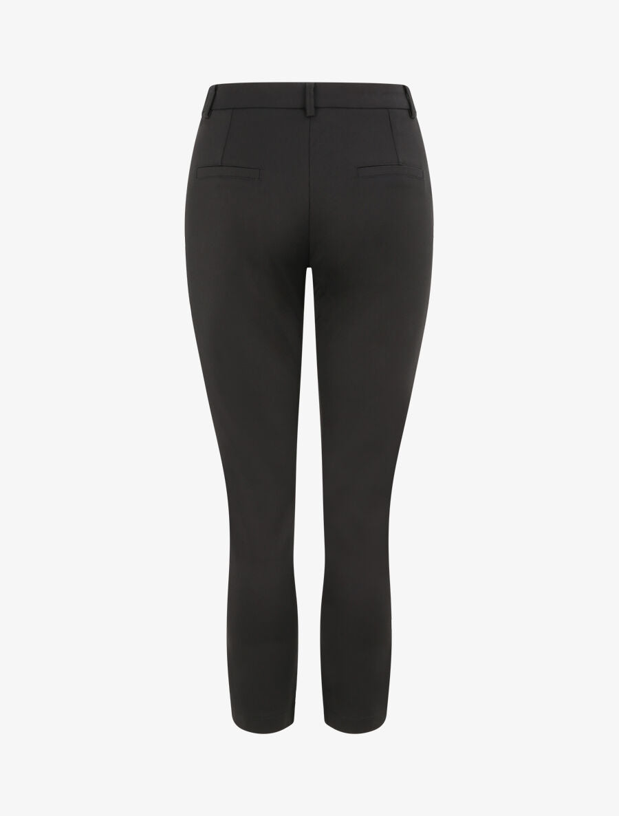 Pantalon unie coupe slim - Noir - 2