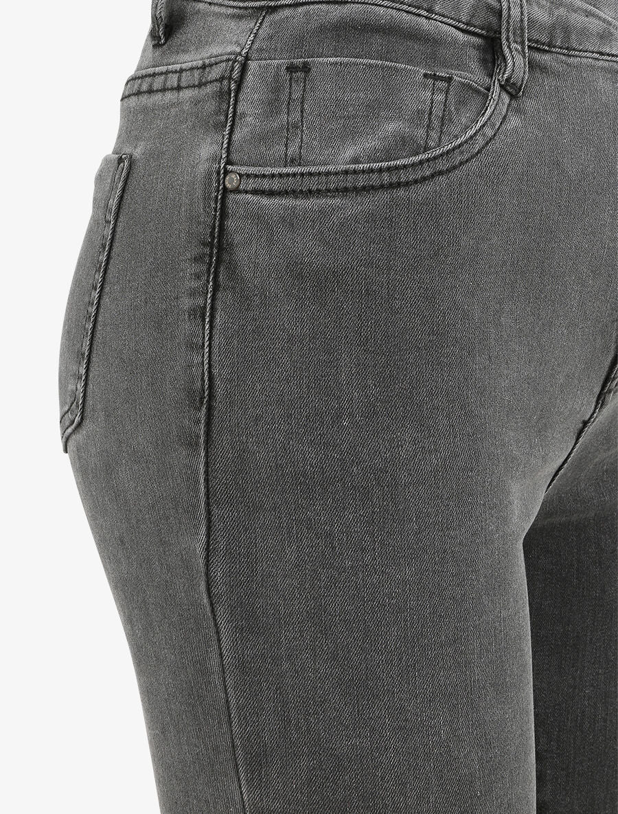 Jean stretch coupe flare - Gris foncé - 3
