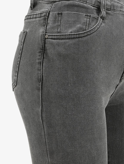 Jean stretch coupe flare - Gris foncé - 3