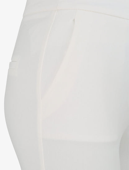 Pantalon stretch uni - Blanc - 3