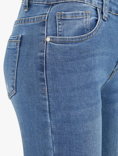 Jean skinny taille haute et stretch - Bleu - 3
