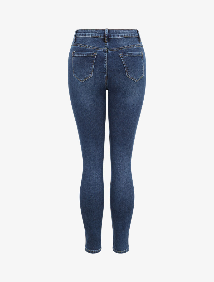 Jean skinny taille haute - Bleu denim - 4