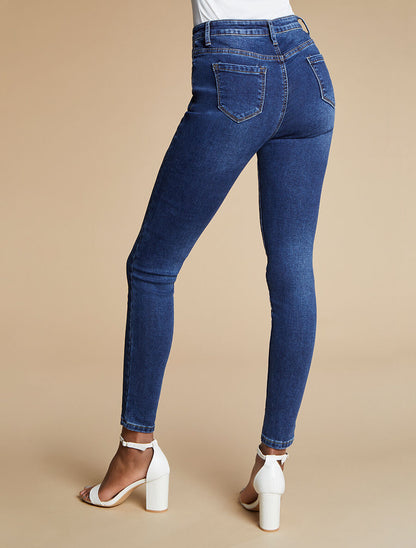 Jean skinny taille haute - Bleu denim - 2